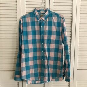 J. Crew Men’s Classic Button Down Long Sleeve Buffalo Check Shirt Size XL